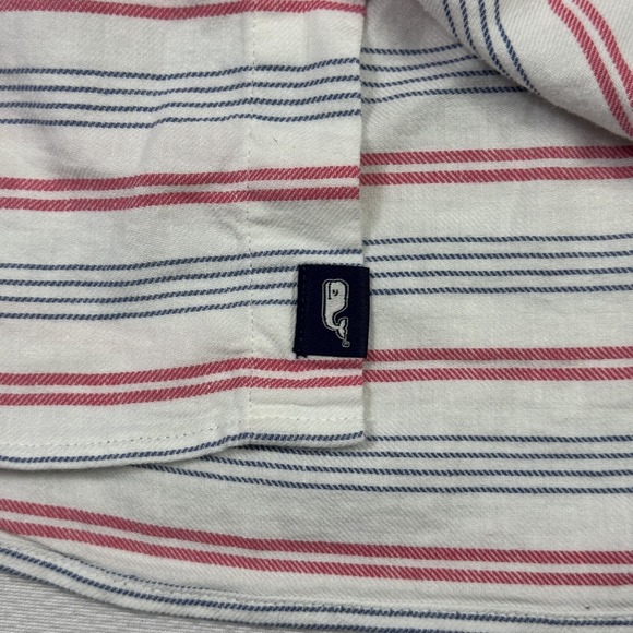 Vineyard Vines Men's Slim Longshore Shirt Linen Blend Striped Multicolor Medium - Picture 8 of 11